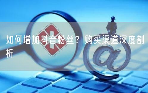 如何增加抖音粉丝？购买渠道深度剖析