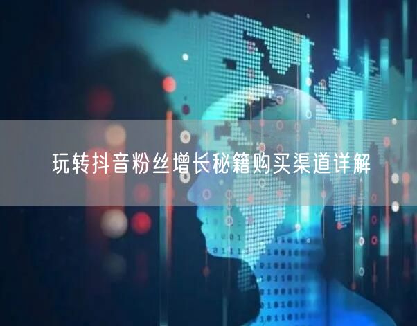 玩转抖音粉丝增长秘籍购买渠道详解