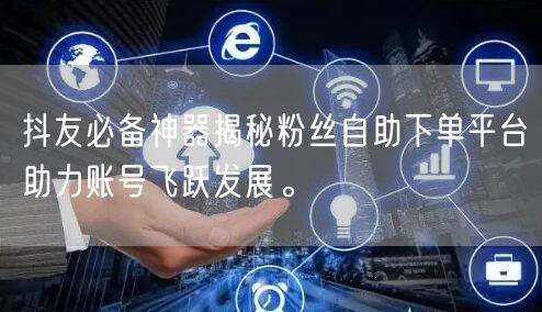 抖友必备神器揭秘粉丝自助下单平台助力账号飞跃发展。