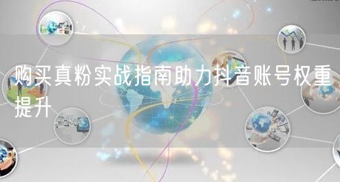 购买真粉实战指南助力抖音账号权重提升