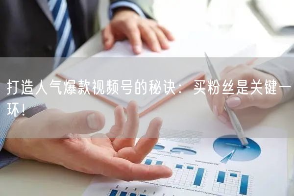打造人气爆款视频号的秘诀：买粉丝是关键一环！