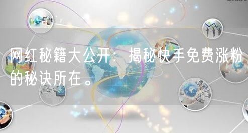 网红秘籍大公开：揭秘快手免费涨粉的秘诀所在。